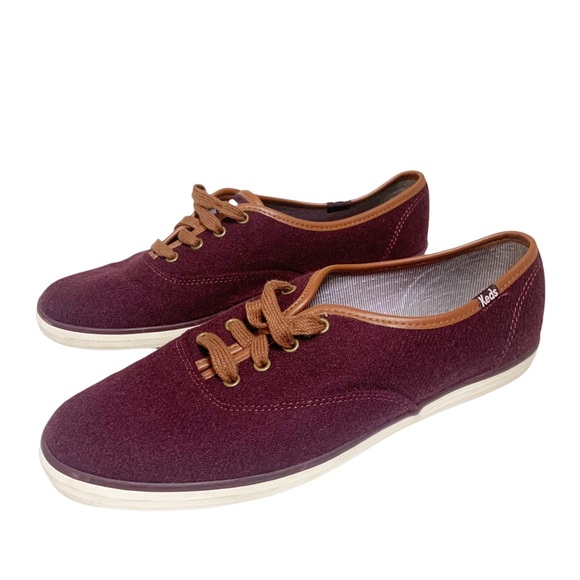 Keds Shoes - Keds Burgundy Seasonal Wool Blend Sneakers 8